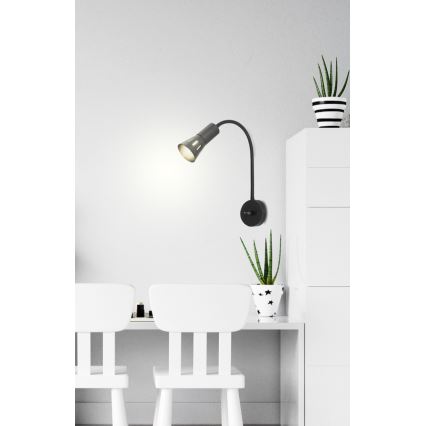Ευέλικτο φωτιστικό ARENA 1xE14/40W/230V μαύρο