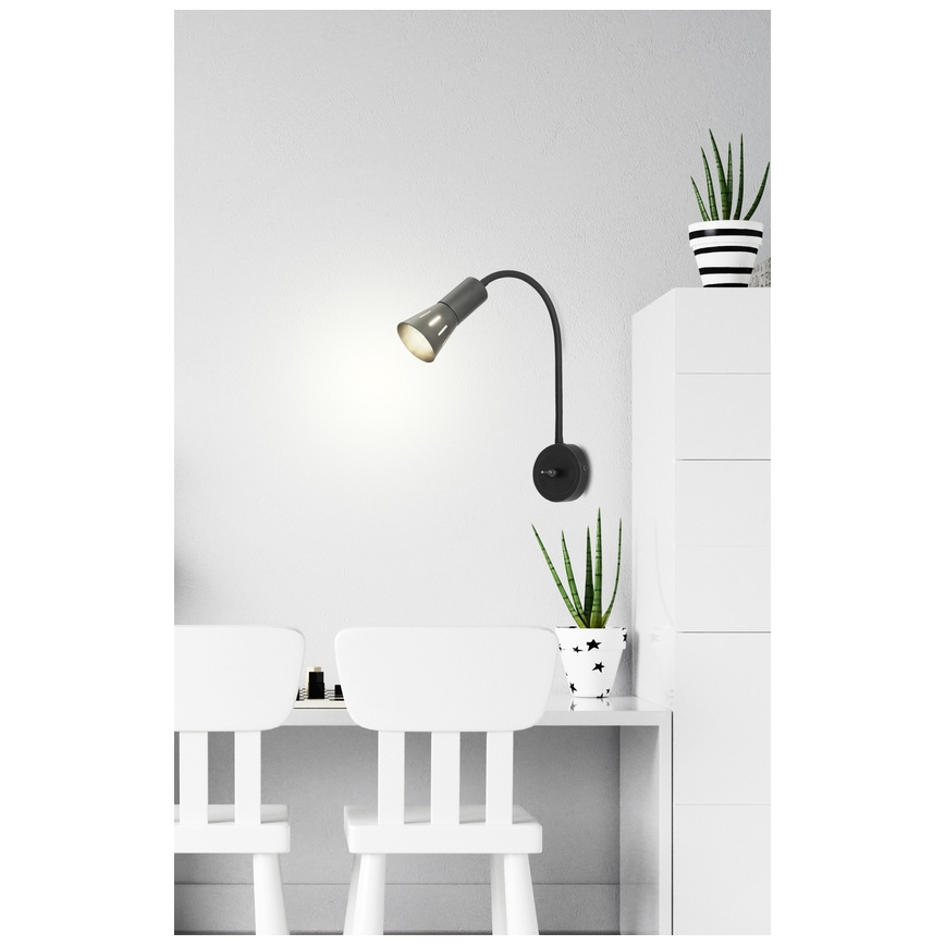 Ευέλικτο φωτιστικό ARENA 1xE14/40W/230V μαύρο