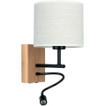 Ευέλικτο φωτιστικό BOHO 1xE27/25W + LED/1W/230V δρυς