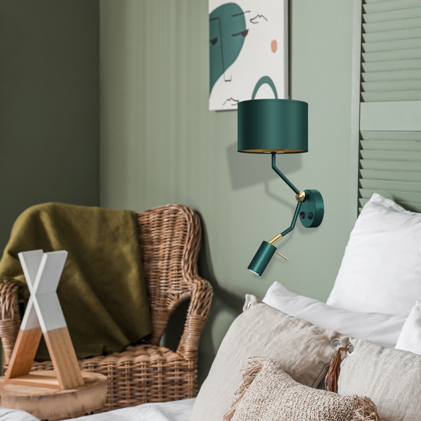 Ευέλικτο φωτιστικό VERDE 1xE27/60W/230V + 1xGU10-MR11/7W πράσινο