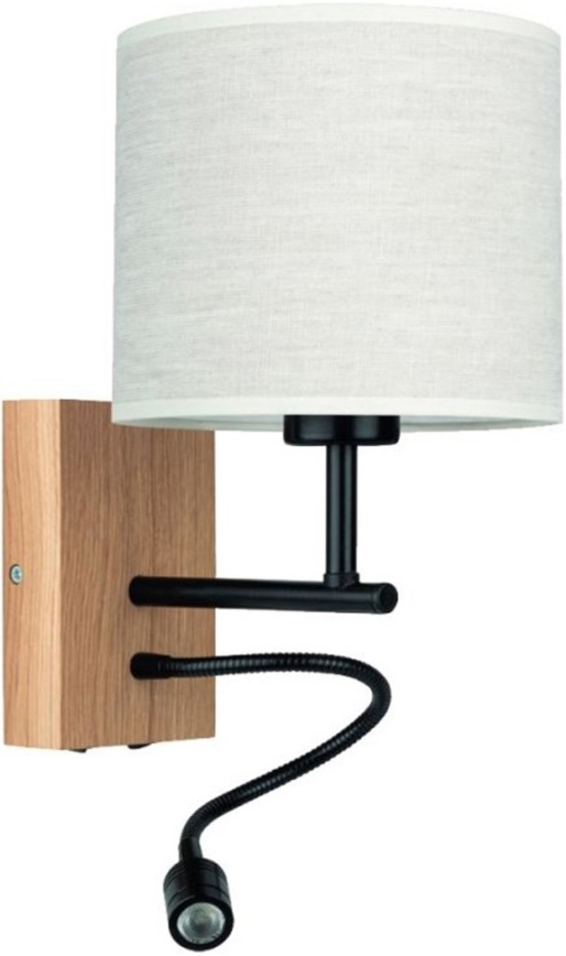Εύκαμπτο φωστικό BOHO 1xE27/25W + LED/1W/230V δρυς