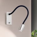 Εύκαμπτο φωτιστικό LED τοίχου- απλίκα  KURT LED/5W/230V ασημί