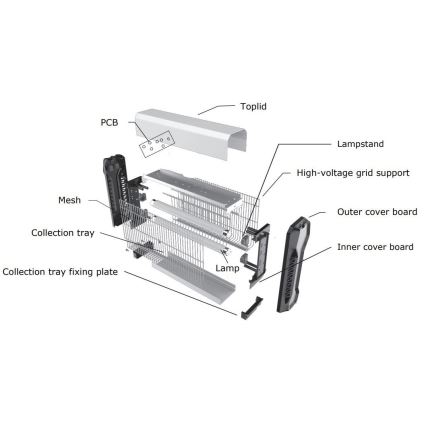 Ηλεκτρική εντομοπαγίδα 2x15W/230V 100m2