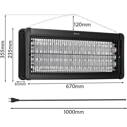 Ηλεκτρική εντομοπαγίδα 3x20W/230V 200 m2