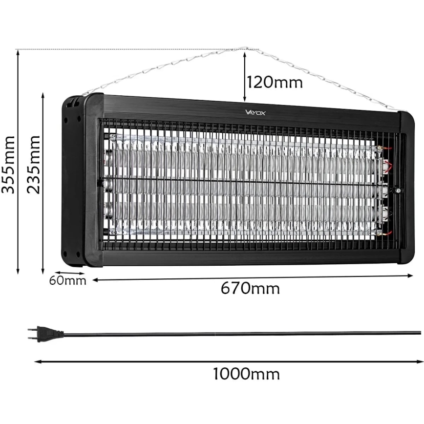 Ηλεκτρική εντομοπαγίδα 3x20W/230V 200 m2