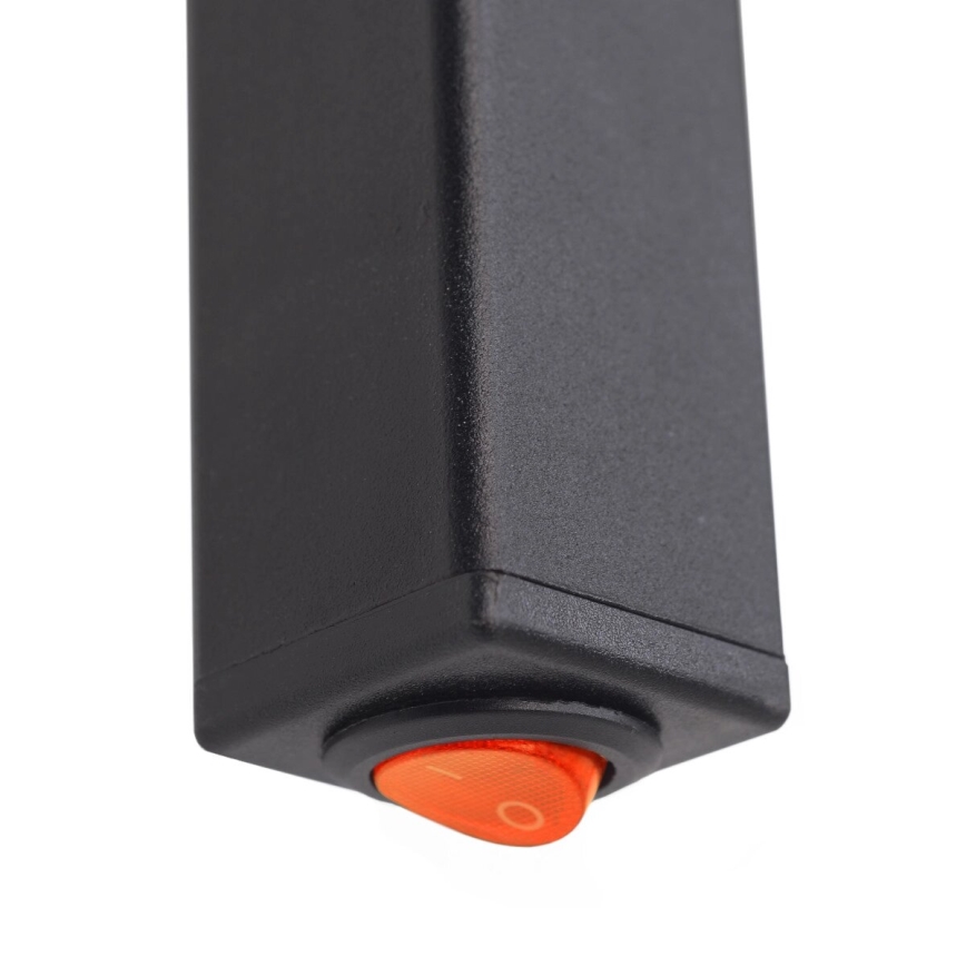 Ηλεκτρική πετσετοκρεμάστρα SILOUETTE 187W/230V 101,1 cm IP44 μαύρο δεξιός γωνιακός
