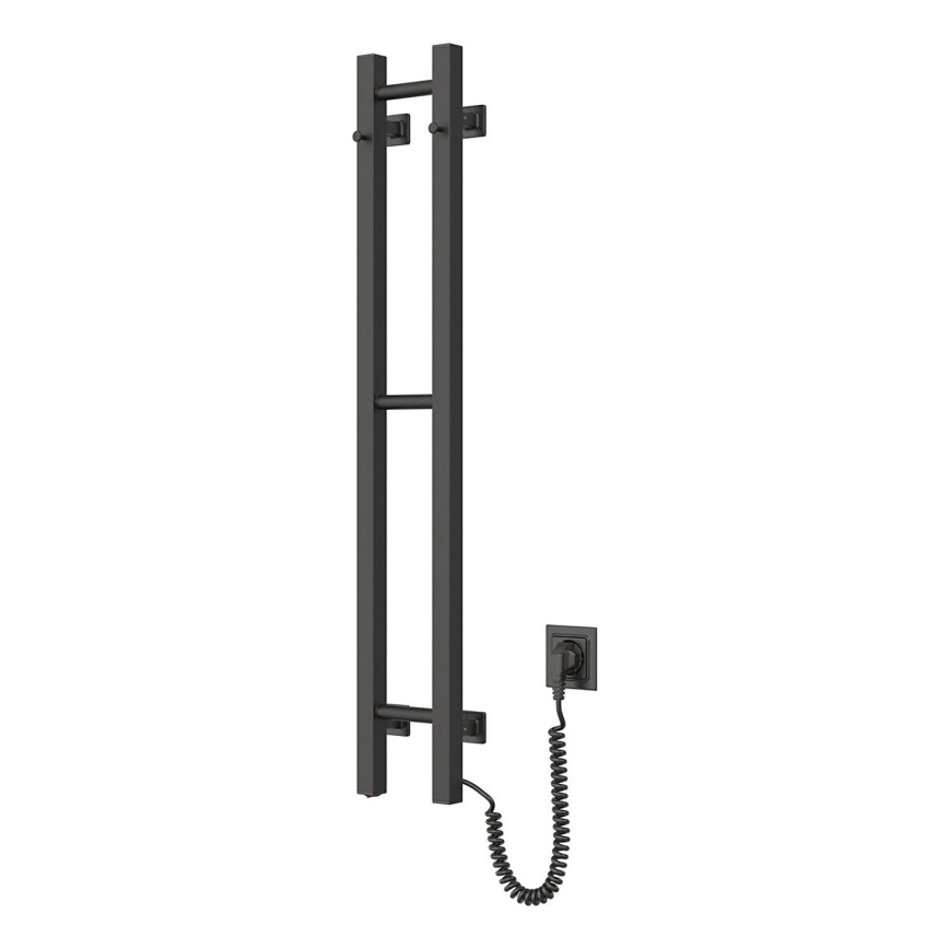 Ηλεκτρική πετσετοκρεμάστρα SILOUETTE 187W/230V 101,1 cm IP44 μαύρο δεξιός γωνιακός