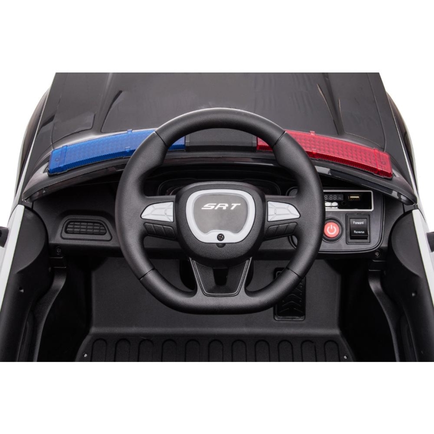 Ηλεκτρικό αυτοκίνητο Dodge Challenger Police αυτοκίνητο 50W/4500 mAh  μαύρο/λευκό