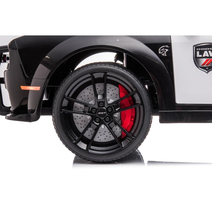 Ηλεκτρικό αυτοκίνητο Dodge Challenger Police αυτοκίνητο 50W/4500 mAh  μαύρο/λευκό