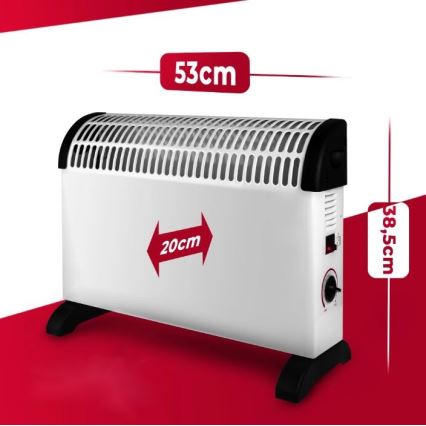 Ηλεκτρικός θερμοπομπός 750/1250/2000W θερμοστάτης