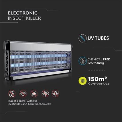 Ηλεκτρικός παγίδα εντόμων 2x20W/230V 150 τ.μ.