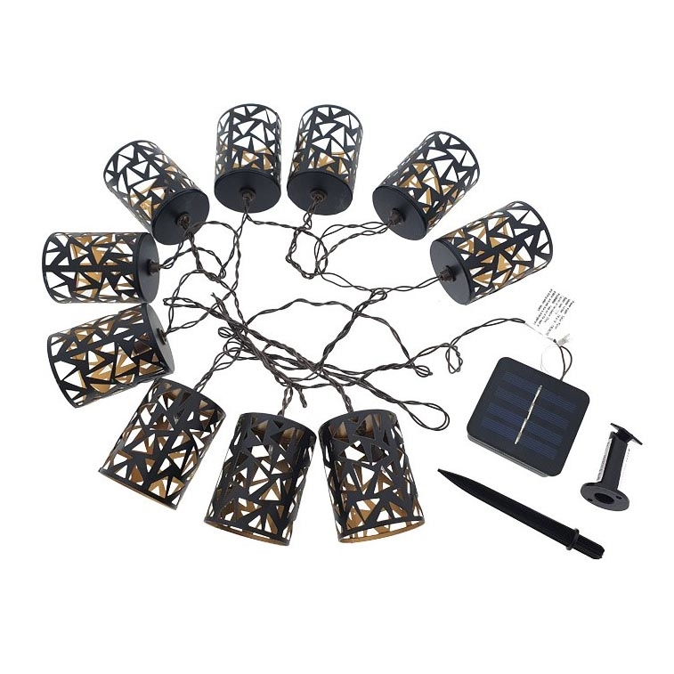 Ηλιακά λαμπάκια LED 10xE12/3,65m 600 mAh IP44 θερμό λευκό
