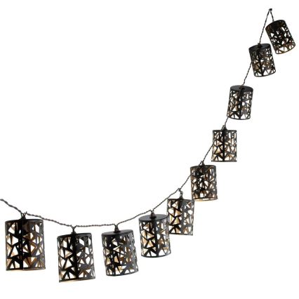 Ηλιακά λαμπάκια LED 10xE12/3,65m 600 mAh IP44 θερμό λευκό