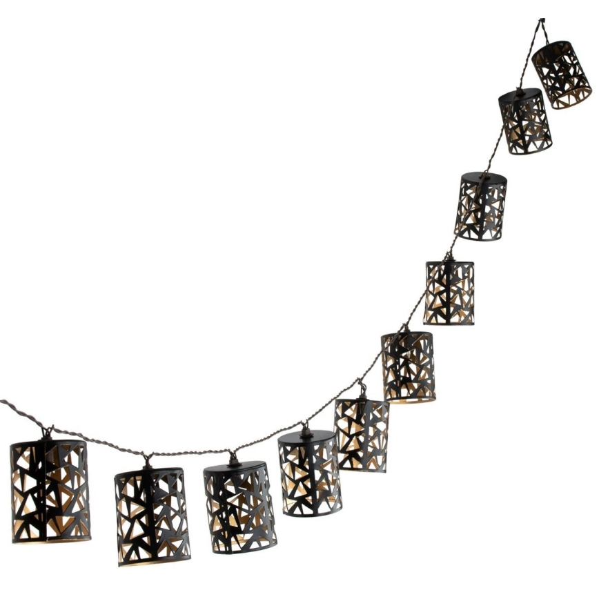 Ηλιακά λαμπάκια LED 10xE12/3,65m 600 mAh IP44 θερμό λευκό