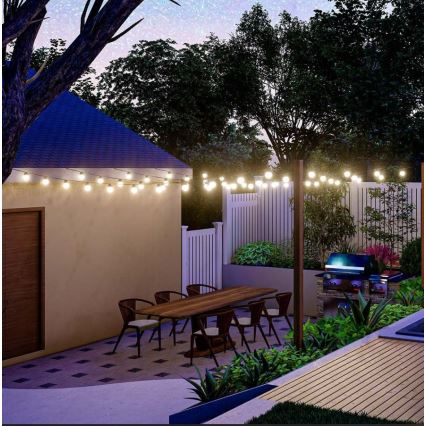 Ηλιακά λαμπάκια LED 10xLED/0,5/4,5V 12 m 3000K IP44 + τηλεχειριστήριο