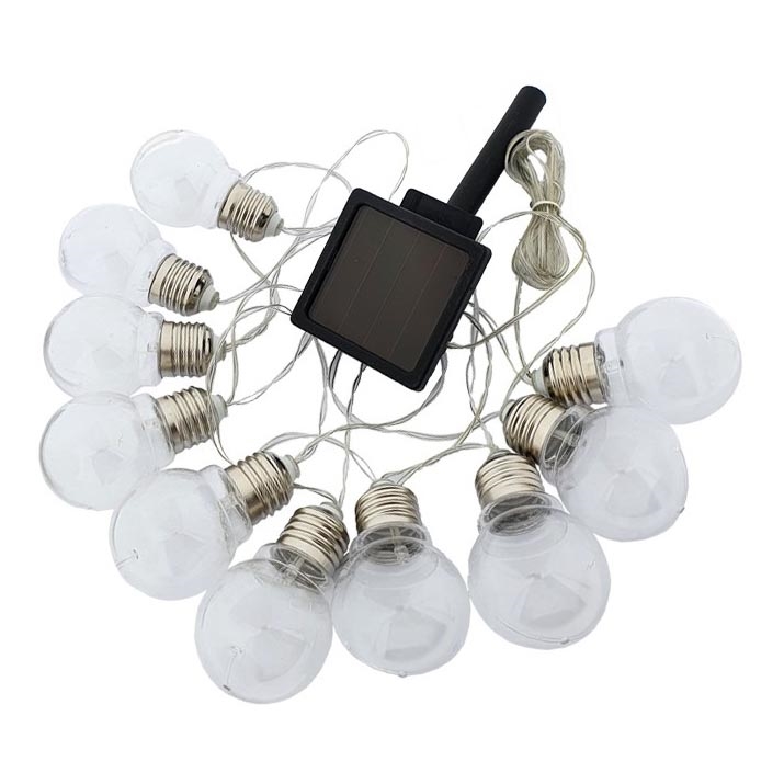Ηλιακά λαμπάκια LED 10xLED/1,2V 2m 300 mAh IP44 θερμό λευκό