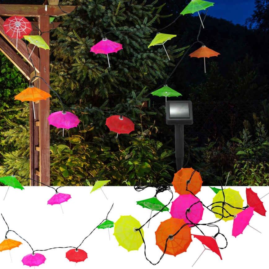 Ηλιακά λαμπάκια LED 10xLED/1,2V 300 mAh 3,8 m IP44 umbrellas