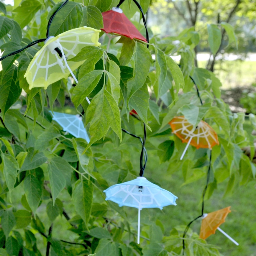 Ηλιακά λαμπάκια LED 10xLED/1,2V 300 mAh 3,8 m IP44 umbrellas