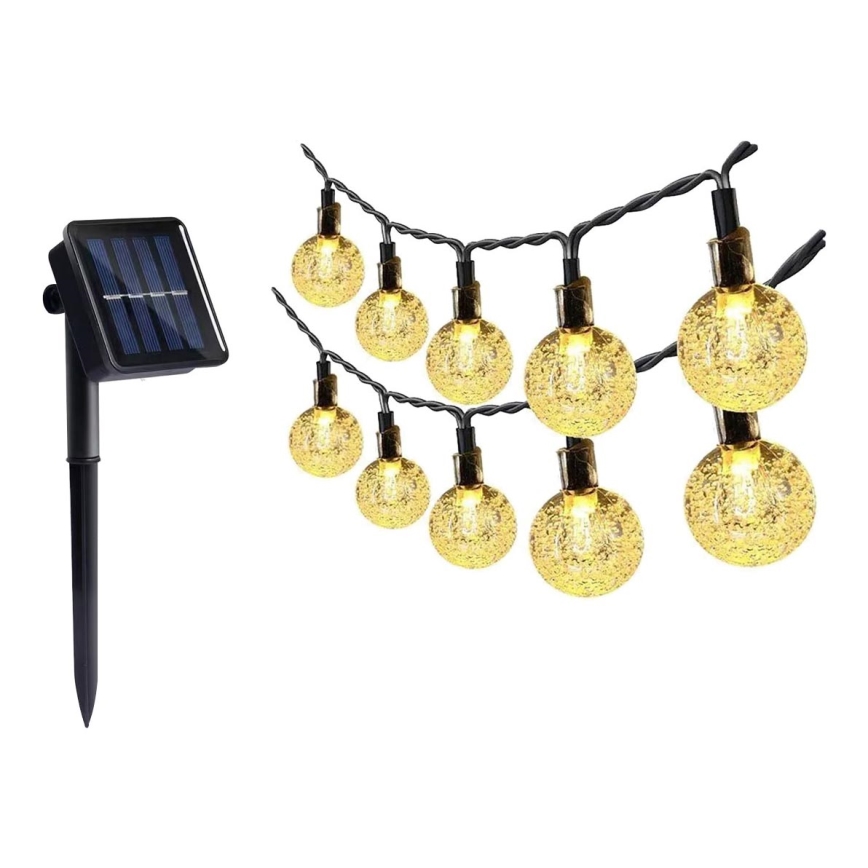 Ηλιακά λαμπάκια LED 30xLED/0,12W/1,2V 1xAA 3000K IP44 400 mAh
