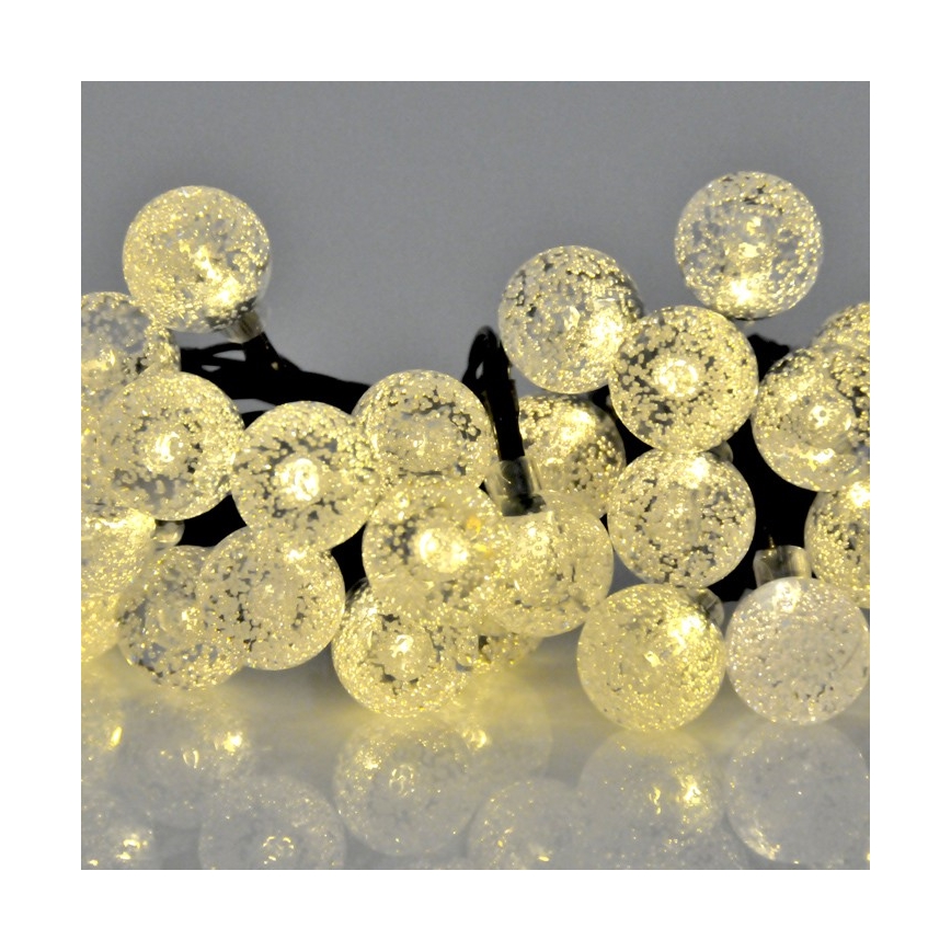 Ηλιακά λαμπάκια LED 30xLED/8 λειτουργίες 300 mAh 4,9m IP44 θερμό λευκό