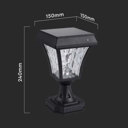 Ηλιακή λάμπα LED 3σε1 LED/2W/5,5V 3000K/6000K IP65 2200 mAh