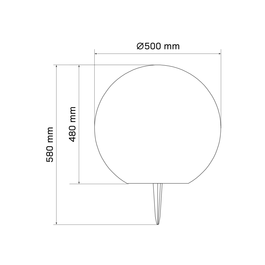 Ηλιακή λάμπα LED BALL LED/3,7V 2000 mAh διάμετρος 50 cm IP65 λευκό