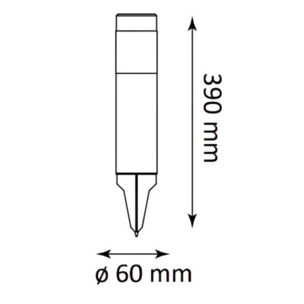 Ηλιακή λάμπα LED BART LED/1,2V 150 mAh IP44