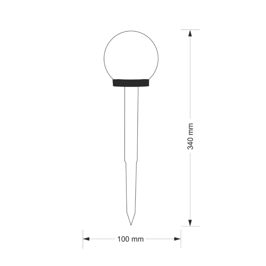 Ηλιακή λάμπα LED KULA LED/1,2V 40 mAh P44