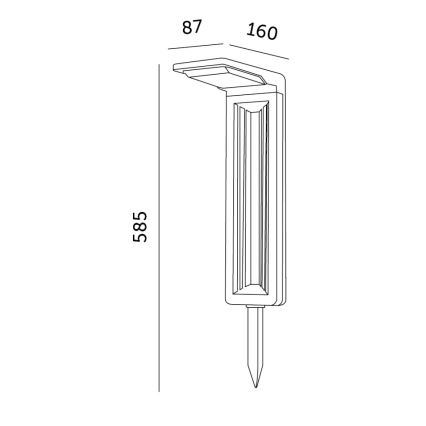 Ηλιακή λάμπα LED LED/0,2W/3,7V 6500K IP44 2200 mAh