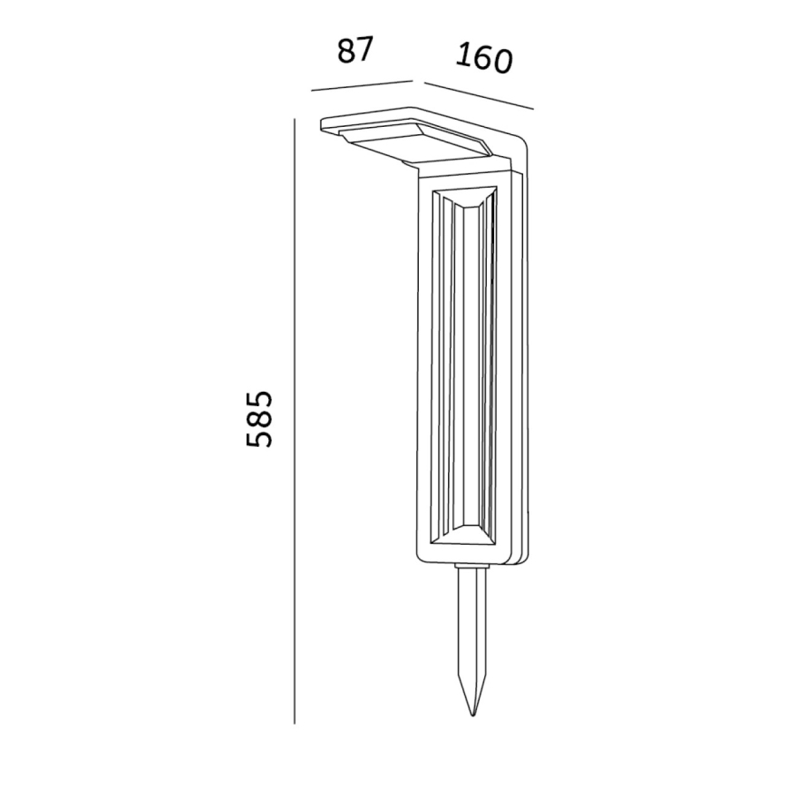 Ηλιακή λάμπα LED LED/0,2W/3,7V 6500K IP44 2200 mAh