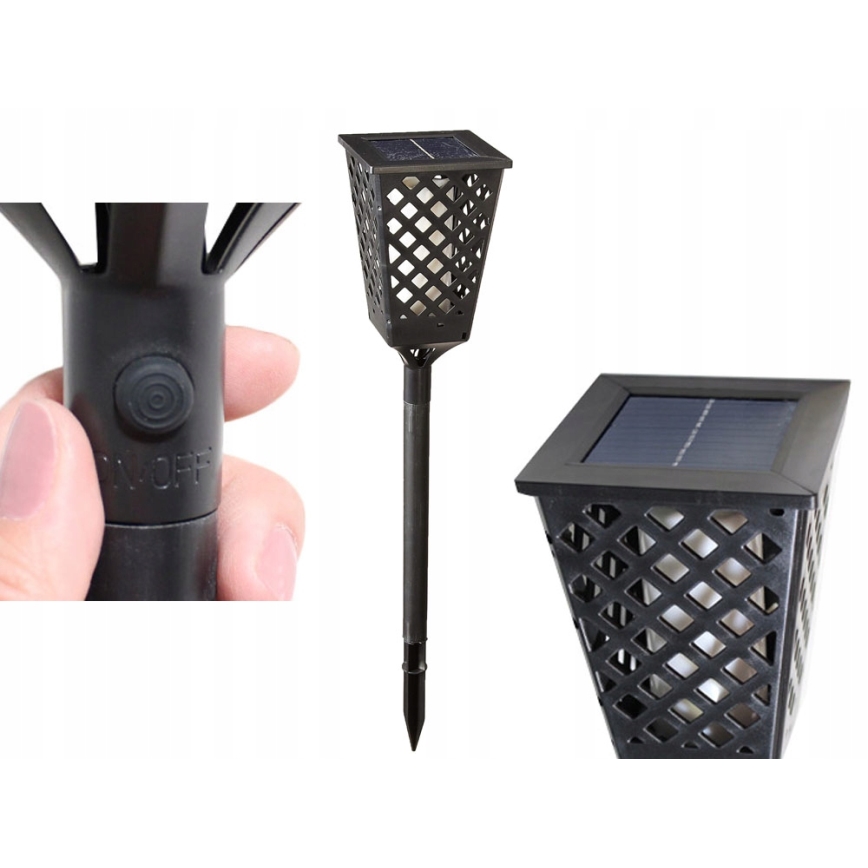 Ηλιακή λάμπα LED LED/0,6W/5,5V IP65 107 cm μαύρο