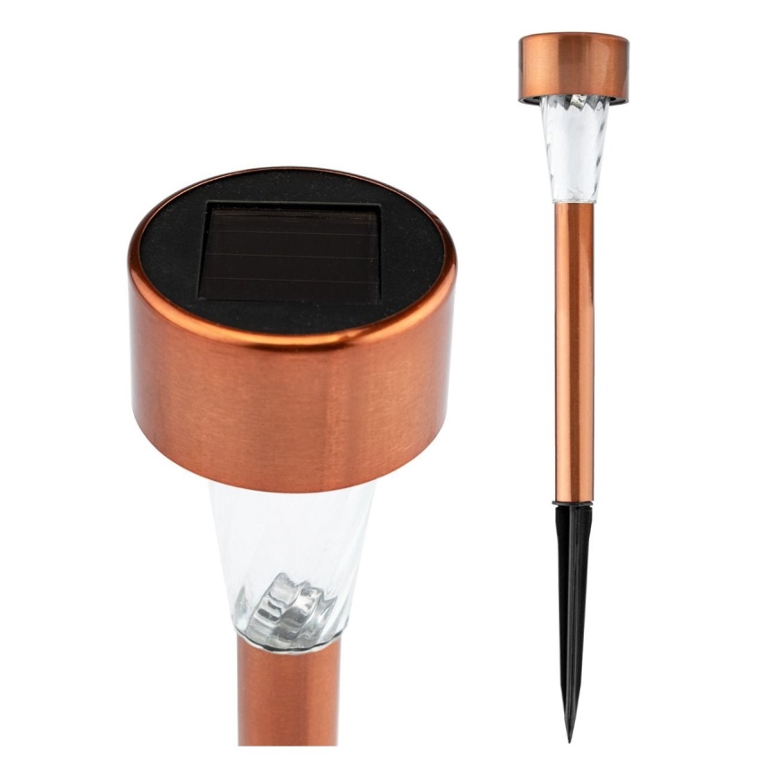 Ηλιακή λάμπα LED LED/2V 40 mAh IP44 χαλκός