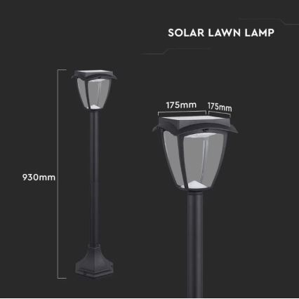 Ηλιακή λάμπα LED LED/2W/230V 93 cm 3000/6000K IP65 2200 mAh