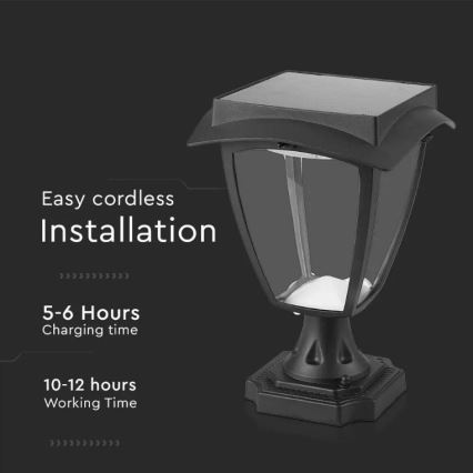 Ηλιακή λάμπα LED LED/2W/3,7V 3000/6000K IP65 2200 mAh
