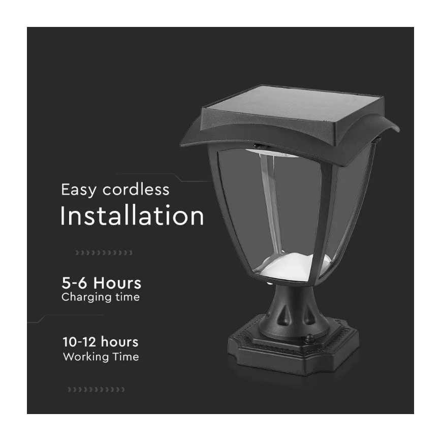 Ηλιακή λάμπα LED LED/2W/3,7V 3000/6000K IP65 2200 mAh