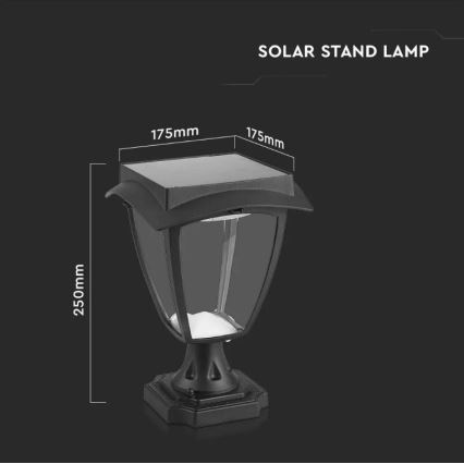 Ηλιακή λάμπα LED LED/2W/3,7V 3000/6000K IP65 2200 mAh