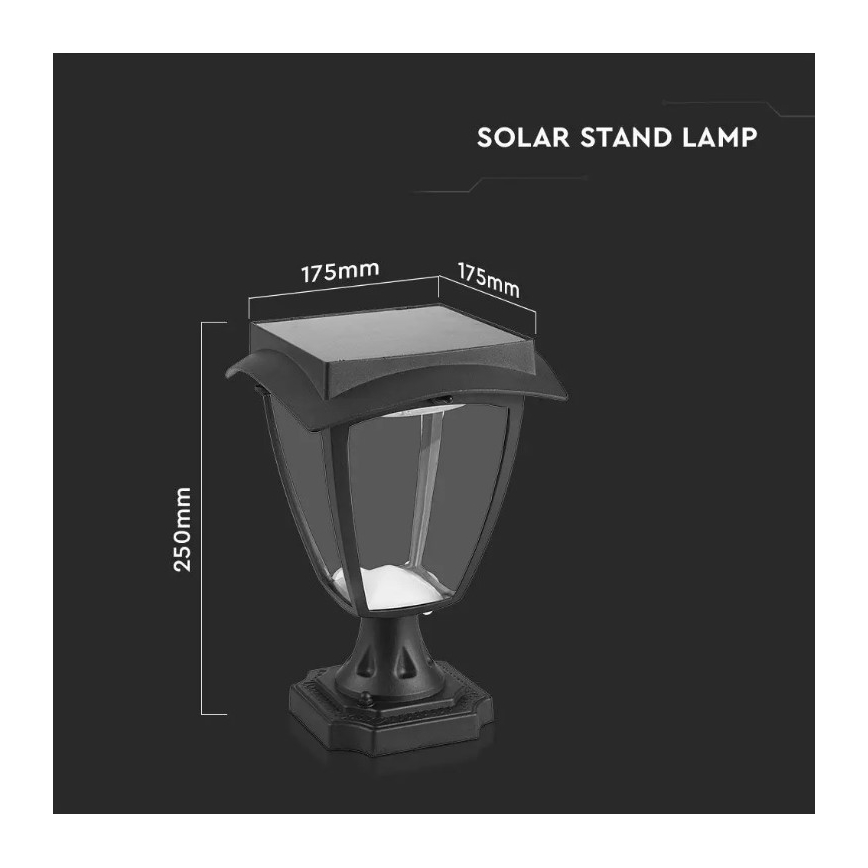 Ηλιακή λάμπα LED LED/2W/3,7V 3000/6000K IP65 2200 mAh