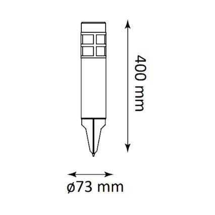 Ηλιακή λάμπα LED MARK LED/1,2V 200 mAh IP44
