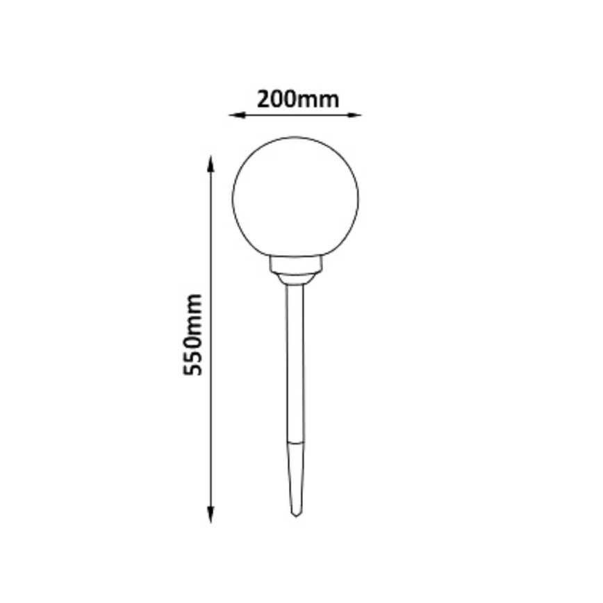 Ηλιακή λάμπα LED RGB LED/0,2W/1,2V 600 mAh IP44