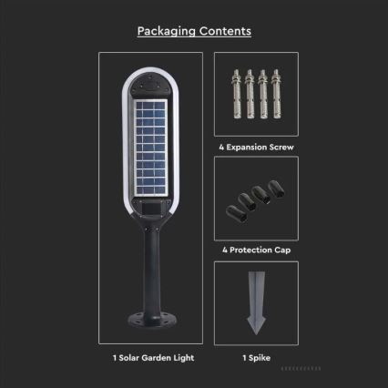 Ηλιακή λάμπα LED με αισθητήρα BOLLARD LED/5W/5,5V 70 cm 4000K IP65 2000 mAh