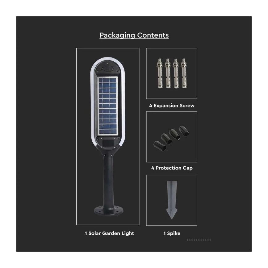 Ηλιακή λάμπα LED με αισθητήρα BOLLARD LED/5W/5,5V 70 cm 4000K IP65 2000 mAh