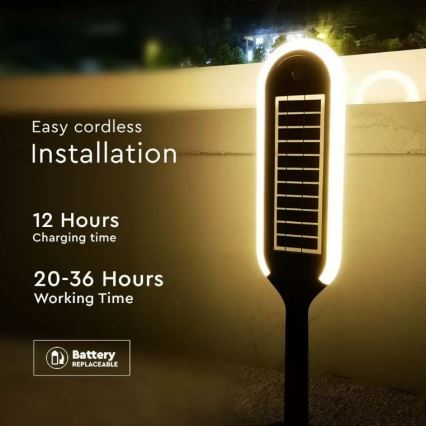 Ηλιακή λάμπα LED με αισθητήρα BOLLARD LED/5W/5,5V 70 cm 4000K IP65 2000 mAh