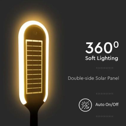 Ηλιακή λάμπα LED με αισθητήρα BOLLARD LED/5W/5,5V 70 cm 4000K IP65 2000 mAh