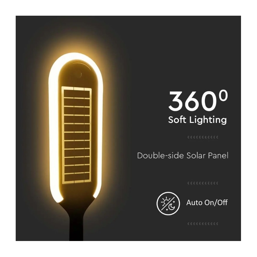 Ηλιακή λάμπα LED με αισθητήρα BOLLARD LED/5W/5,5V 70 cm 4000K IP65 2000 mAh
