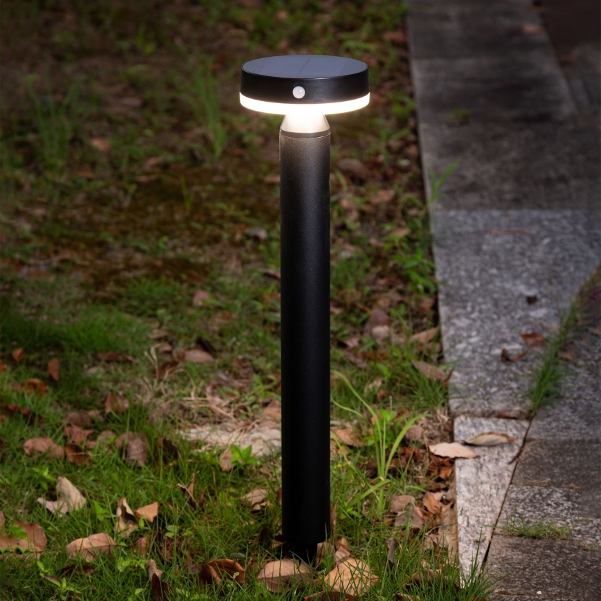 Ηλιακή λάμπα LED με αισθητήρα GWINEA LED/4,5W/3,7V 2000 mAh 50 cm IP44 μαύρο