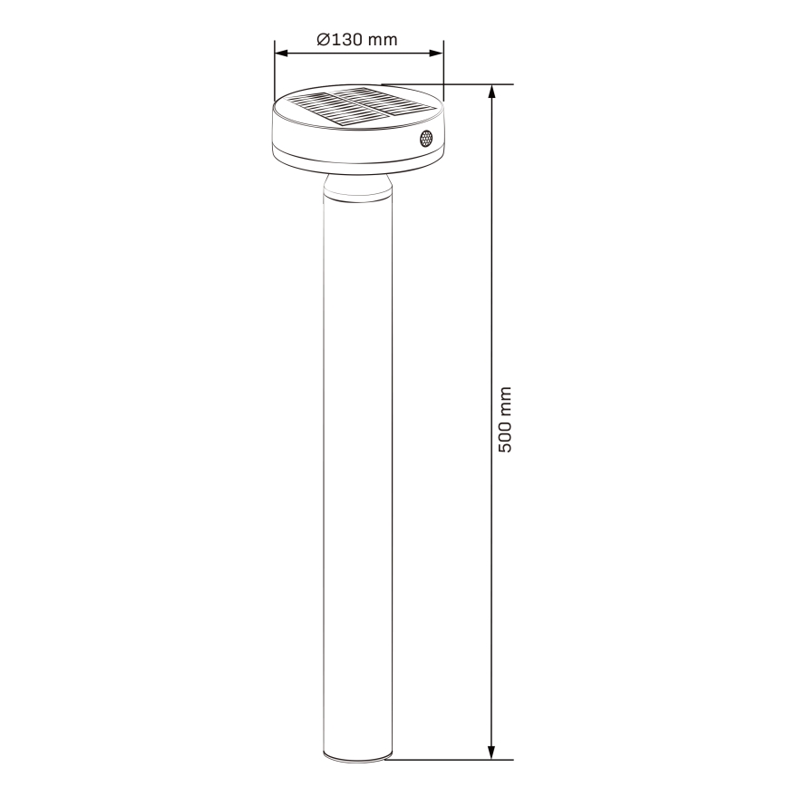 Ηλιακή λάμπα LED με αισθητήρα GWINEA LED/4,5W/3,7V 2000 mAh 50 cm IP44 μαύρο
