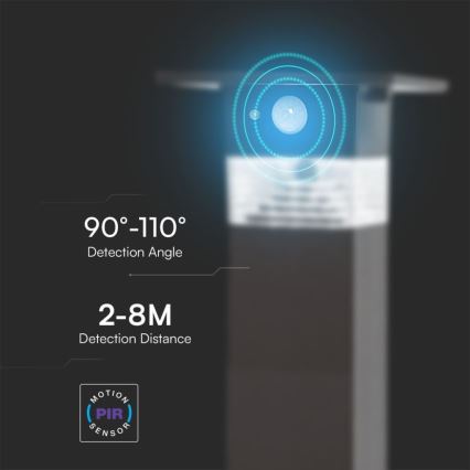 Ηλιακή λάμπα LED με αισθητήρα LED/2,5W/3,7V IP54 3000K 2200 mAh