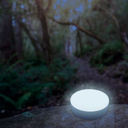 LED Dimming επαναφορτιζόμενο ηλιακό φωτιστικό με λειτουργία power bank K3 LED/2W/5,5V 6500K IPX4 1200 mAh μαύρο/λευκό