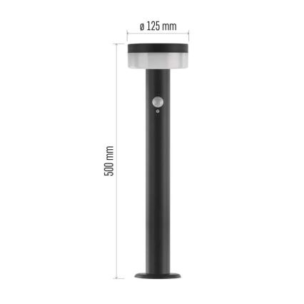 Ηλιακός λαμπτήρας LED με αισθητήρα LED/2W/3,7V 1200 mAh IP44 50 εκ.