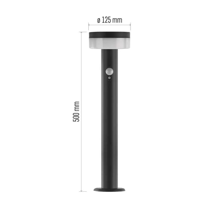 Ηλιακός λαμπτήρας LED με αισθητήρα LED/2W/3,7V 1200 mAh IP44 50 εκ.